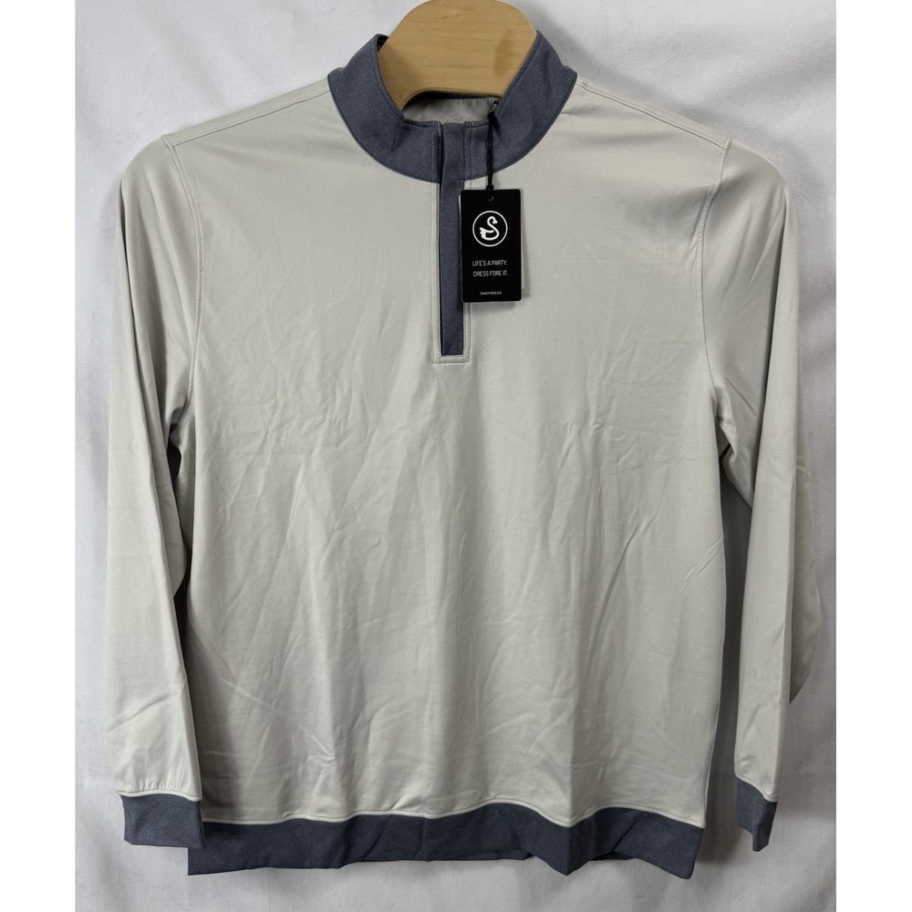 NEW MEN'S SWANNIES MCKINNON 1/4 ZIP‎ PULLOVER GLACIER NAVY XL GOLF PERFORMANCE